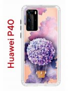 Чехол-накладка Huawei P40 (583862) Kruche PRINT Цветочный шар