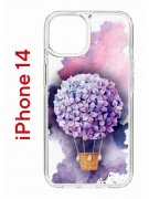 Чехол-накладка Apple iPhone 14  (625957) Kruche PRINT Цветочный шар
