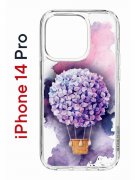 Чехол-накладка Apple iPhone 14 Pro (625958) Kruche PRINT Цветочный шар
