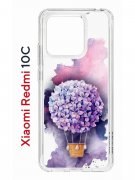 Чехол-накладка Xiaomi Redmi 10C Kruche Print Цветочный шар