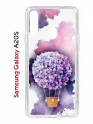 Чехол-накладка Samsung Galaxy A20S (588937) Kruche PRINT Цветочный шар