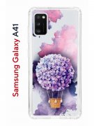 Чехол-накладка Samsung Galaxy A41 Kruche Print Цветочный шар