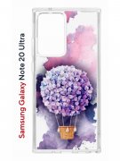 Чехол-накладка Samsung Galaxy Note 20 Ultra Kruche Print Цветочный шар