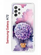 Чехол-накладка Samsung Galaxy A72 Kruche Print Цветочный шар