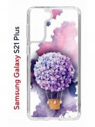 Чехол-накладка Samsung Galaxy S21 Plus Kruche Print Цветочный шар