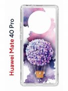 Чехол-накладка Huawei Mate 40 Pro (593961) Kruche PRINT Цветочный шар
