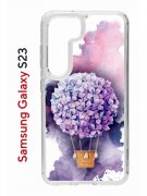 Чехол-накладка Samsung Galaxy S23 (638518) Kruche PRINT Цветочный шар