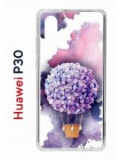Чехол-накладка Huawei P30  (638392) Kruche PRINT Цветочный шар