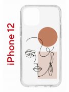 Чехол-накладка Apple iPhone 12  (588925) Kruche PRINT Эскиз
