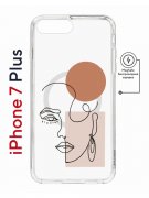 Чехол-накладка Apple iPhone 7 Plus (626141) Kruche PRINT Эскиз