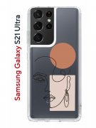 Чехол-накладка Samsung Galaxy S21 Ultra Kruche Print Эскиз