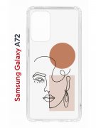 Чехол-накладка Samsung Galaxy A72 (598893) Kruche PRINT Эскиз