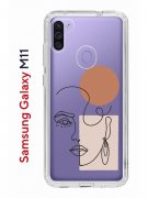 Чехол-накладка Samsung Galaxy M11 (588927) Kruche PRINT Эскиз
