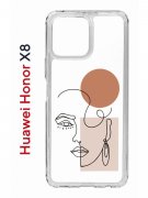 Чехол-накладка Huawei Honor X8 (638517) Kruche PRINT Эскиз