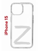 Чехол-накладка Apple iPhone 15 (641578) Kruche PRINT Zet