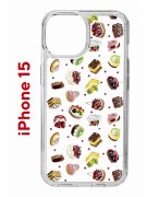 Чехол-накладка Apple iPhone 15 (641578) Kruche PRINT Cake