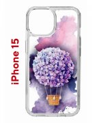 Чехол-накладка Apple iPhone 15 (641578) Kruche PRINT Цветочный шар