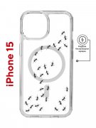 Чехол-накладка Apple iPhone 15 (641584) Kruche PRINT Муравьи
