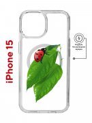 Чехол-накладка Apple iPhone 15 (641584) Kruche PRINT Ladybug