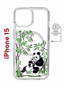 Чехол-накладка Apple iPhone 15 (641584) Kruche PRINT Панды