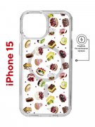 Чехол-накладка Apple iPhone 15 (641584) Kruche PRINT Cake