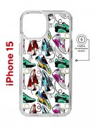Чехол-накладка Apple iPhone 15 (641584) Kruche PRINT Кроссы Nike Air Max
