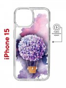 Чехол-накладка Apple iPhone 15 (641584) Kruche PRINT Цветочный шар