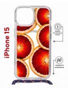 Чехол-накладка Apple iPhone 15 (641581) Kruche PRINT Orange