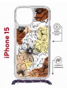 Чехол-накладка Apple iPhone 15 (641581) Kruche PRINT Ягоды и Цветы