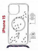 Чехол-накладка Apple iPhone 15 (641581) Kruche PRINT Муравьи