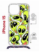 Чехол-накладка Apple iPhone 15 (641581) Kruche PRINT Инопланетянин