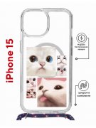 Чехол-накладка Apple iPhone 15 (641581) Kruche PRINT Коты