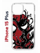 Чехол-накладка iPhone 15 Plus Kruche Print Spider-Man-Venom