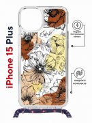 Чехол-накладка Apple iPhone 15 Plus (641579) Kruche PRINT Ягоды и Цветы