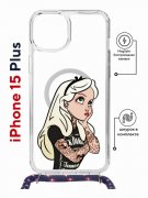 Чехол-накладка Apple iPhone 15 Plus (641579) Kruche PRINT Tattoo Girl