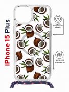 Чехол-накладка Apple iPhone 15 Plus (641579) Kruche PRINT Кокосы