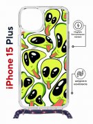 Чехол-накладка Apple iPhone 15 Plus (641579) Kruche PRINT Инопланетянин