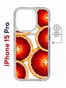 Чехол-накладка Apple iPhone 15 Pro (641589) Kruche PRINT Orange