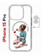 Чехол-накладка Apple iPhone 15 Pro (641589) Kruche PRINT Рисуя любовь