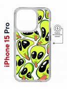 Чехол-накладка Apple iPhone 15 Pro (641589) Kruche PRINT Инопланетянин
