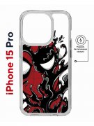 Чехол-накладка Apple iPhone 15 Pro (641589) Kruche PRINT Spider-Man-Venom
