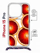 Чехол-накладка iPhone 15 Pro Kruche Magrope Print Orange