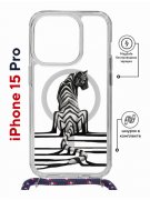 Чехол-накладка Apple iPhone 15 Pro (641582) Kruche PRINT Tiger