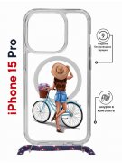 Чехол-накладка Apple iPhone 15 Pro (641582) Kruche PRINT Велосипедная прогулка