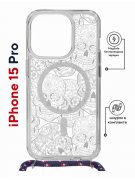 Чехол-накладка Apple iPhone 15 Pro (641582) Kruche PRINT Skull White