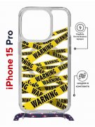 Чехол-накладка Apple iPhone 15 Pro (641582) Kruche PRINT Warning