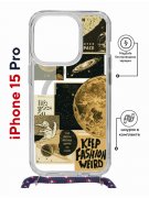 Чехол-накладка Apple iPhone 15 Pro (641582) Kruche PRINT Стикеры Космос