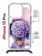 Чехол-накладка iPhone 15 Pro Kruche Magrope Print Цветочный шар