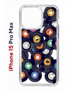 Чехол-накладка Apple iPhone 15 Pro Max (641577) Kruche PRINT Виниловые пластинки