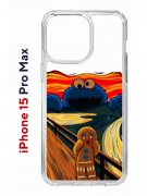 Чехол-накладка Apple iPhone 15 Pro Max (641577) Kruche PRINT Cookie Scream